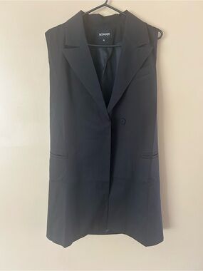 Mingqi Black Sleeveless Blazer Vest